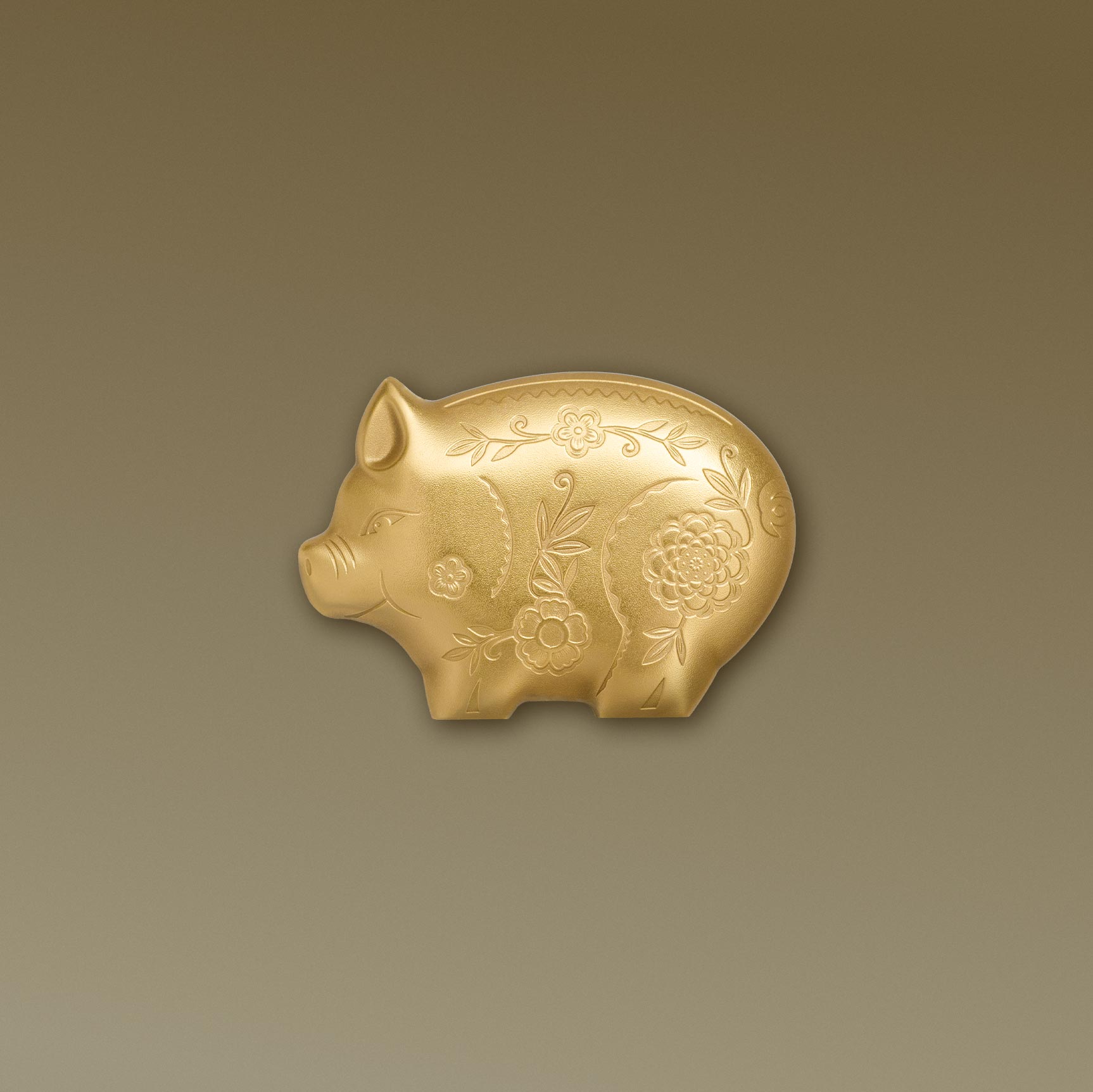 Gilded Jolly Pig